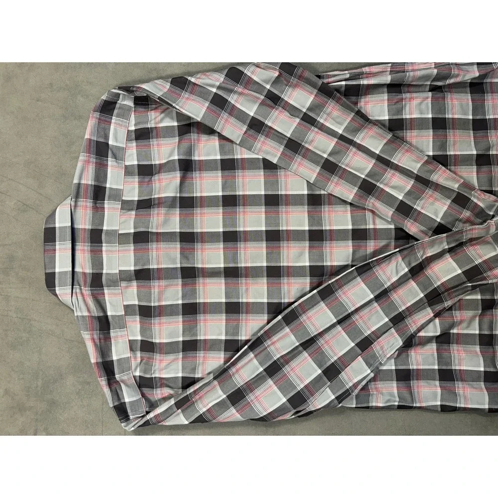 Banana‎ Republic Grant Fit Plaid Non Iron Long Sleeve Button Down Shirt Men XL